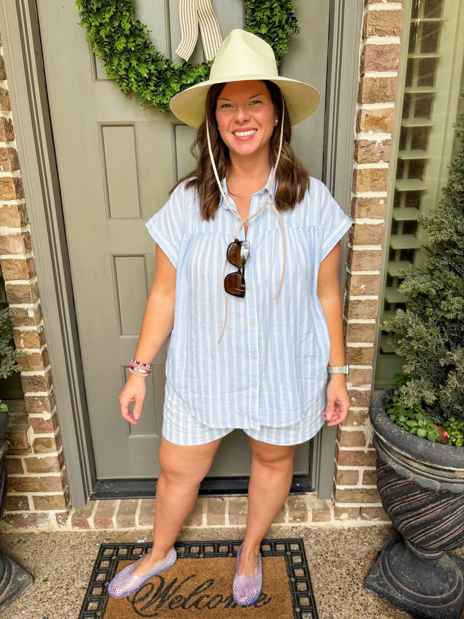 Love this lightweight set - comes in a few color options. 

Wearing a Large in the top & bottom

Shoes are a big girl size 5, which compares to my normal women’s 8

#LTKootd #LTKMidsize #LTKmomlife