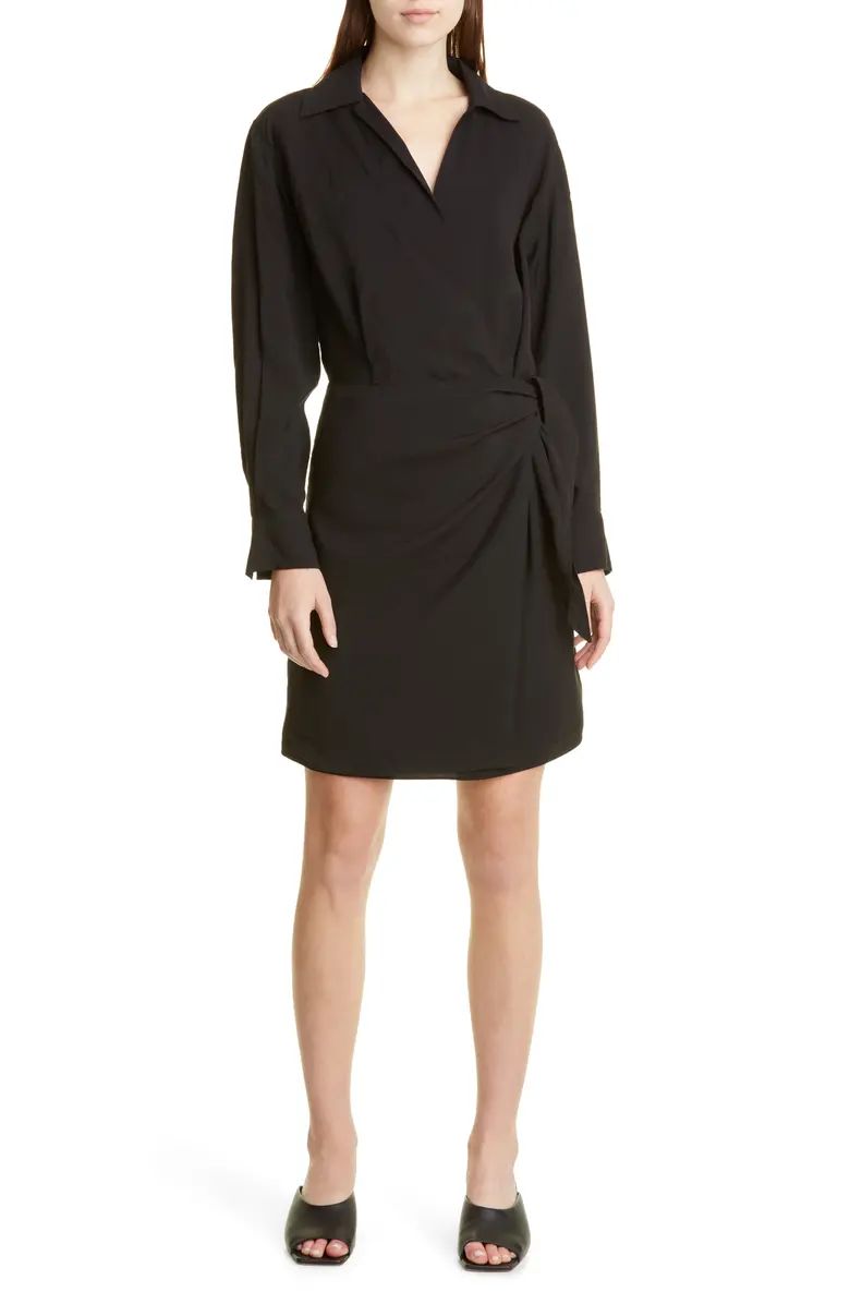 Long Sleeve Wrap Front Dress | Nordstrom