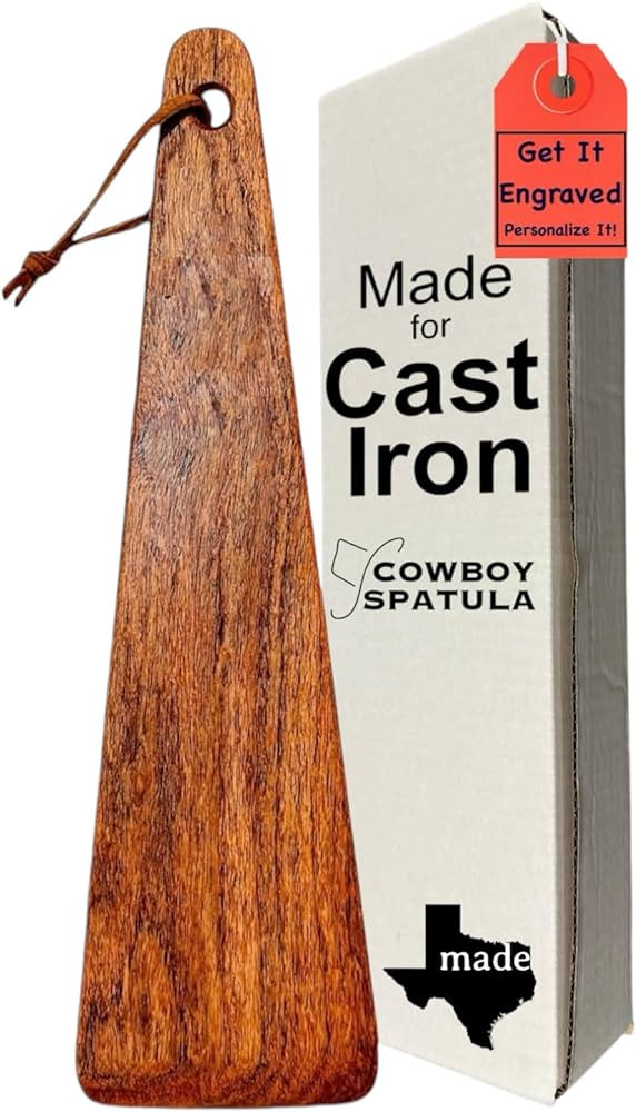 COWBOY SPATULA Mesquite Wood Spatula - Original Handmade in Texas Made in USA For Non stick Fryin... | Amazon (US)