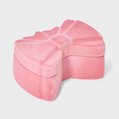 Bow Flocked Trinket Box - Wild Fable™ Pink | Target