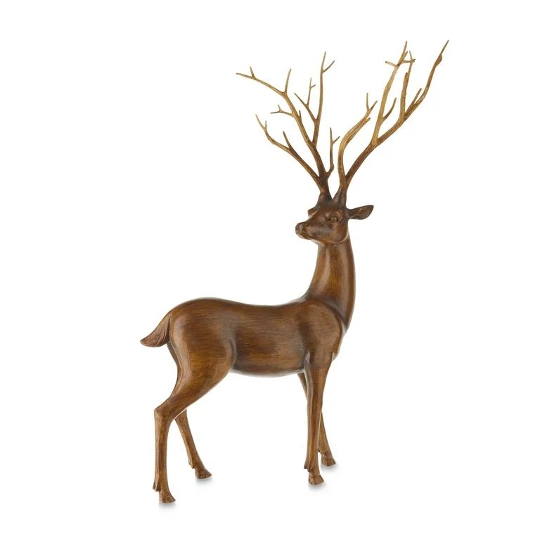 Brown Standing Deer Tabletop Decor, 17.75 in, by Holiday Time - Walmart.com | Walmart (US)