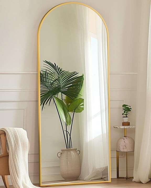 Antok Full Length Mirror, 58"x18" Floor Mirror with Stand, Hanging Mounted Mirrors for Bedroom, L... | Amazon (US)