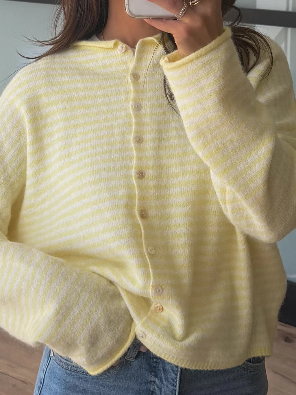 Isla Cardigan | Mini Striped Lemon | Shop Talulah