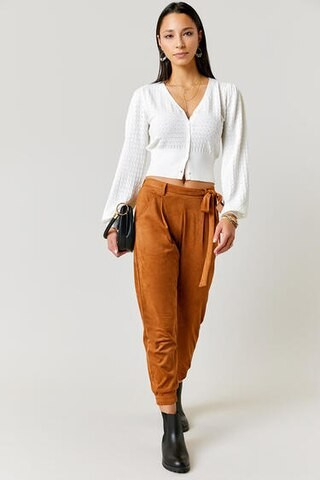 Belinda Pointelle Short Cardigan  - francesca's | Francesca's