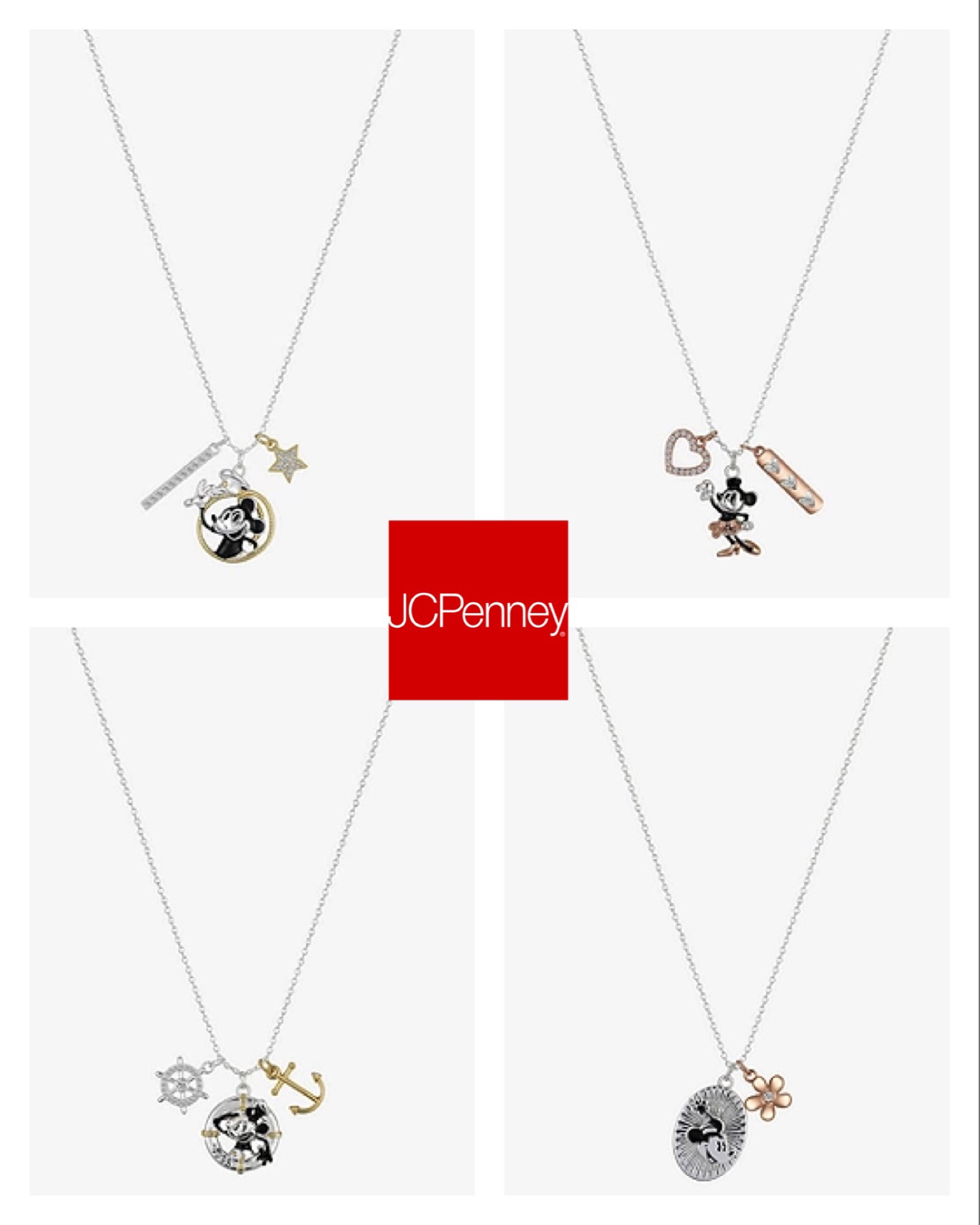 Disney 100 necklace at JCPenney. And even better they are currently on sale!!! Mickey Mouse and Minnie Mouse! Disney jewelry. Use code BIGBLING to save more ends 3/28/2023

#LTKsalealert #LTKFind #LTKunder50