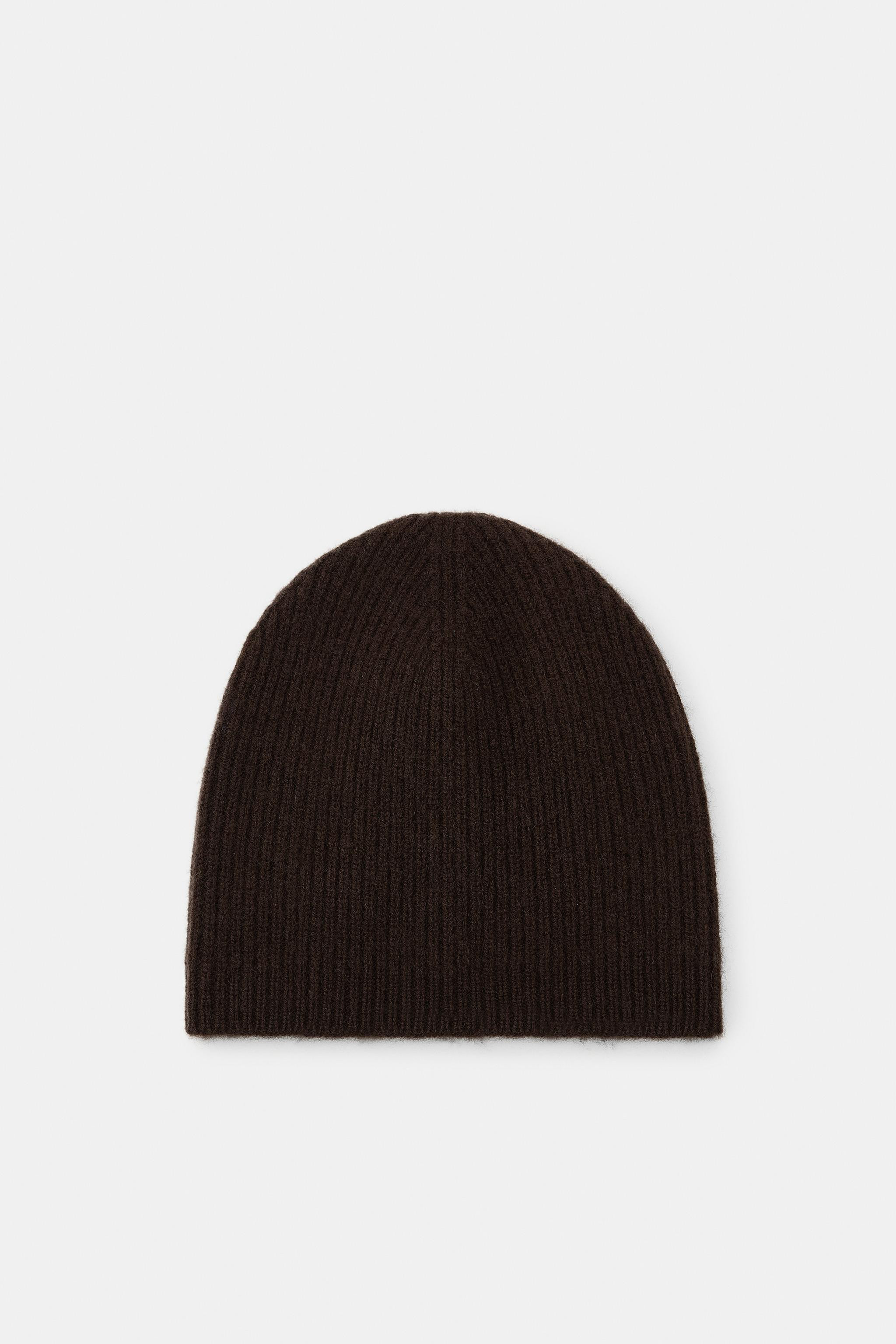 WOOL AND CASHMERE RIBBED BEANIE | Zara UK