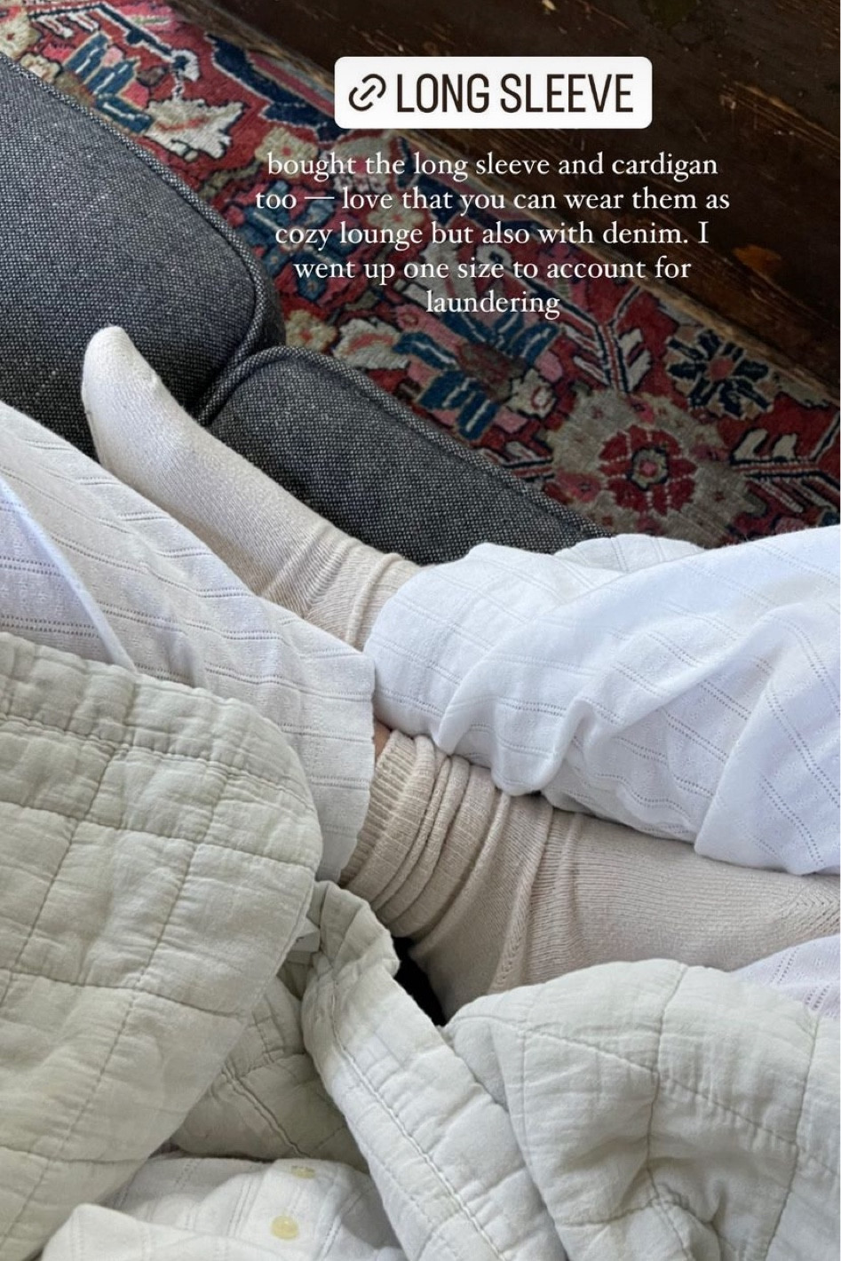 Long sleeve pointelle lounge tee 〰️

#LTKHoliday #LTKstyletip #LTKSeasonal