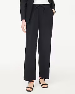 Linen-blend slim wide-leg drawstring pant | J.Crew Factory