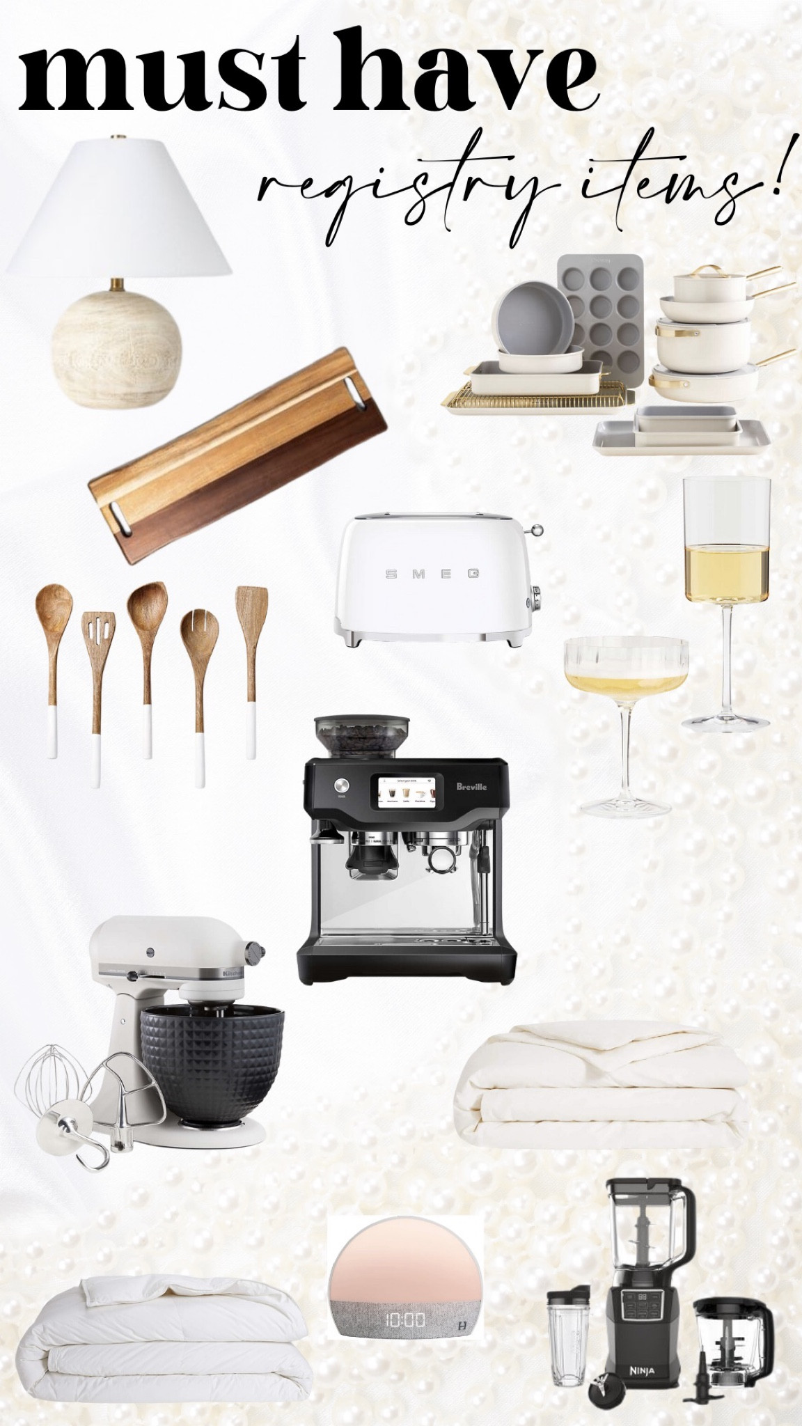 must have registry items even if you already live together & feel like you have all the things! 🏠 #registry #weddingregistry #crateandbarrel #target #espressomachine #smegg #kitchenaid #caraway

#LTKhome