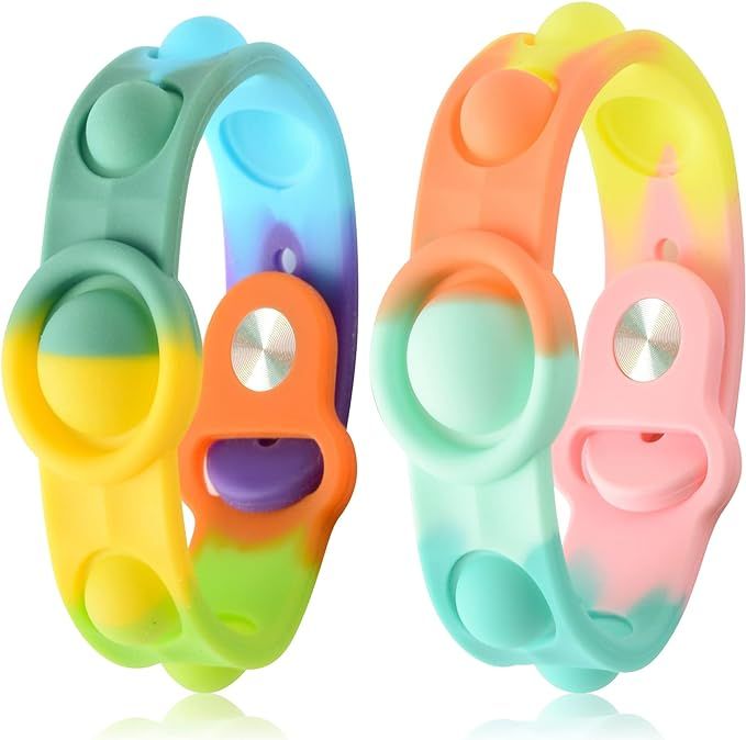 HYSZXUS Stress Relief Wristband Push Bubble Sensory Fidget pop it Bracelets Toy,Wearable Push Pop... | Amazon (US)