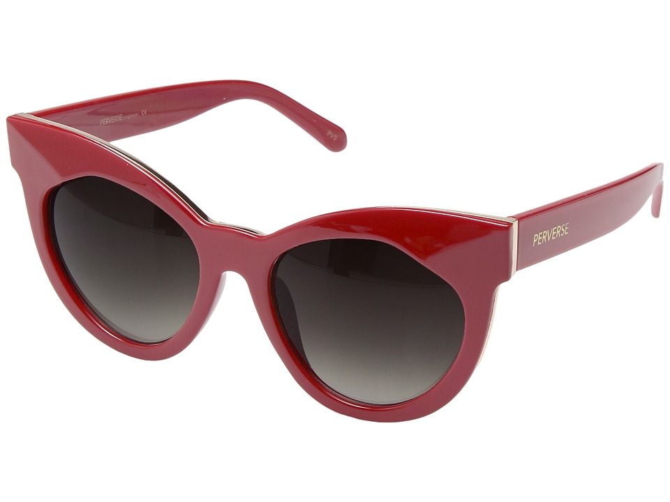 PERVERSE Sunglasses - Cosmopolitan (Cranberry/Glossy Red/Black Gradient) Fashion Sunglasses | Zappos