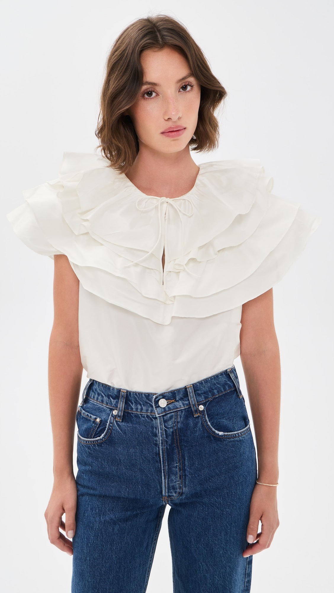 AKNVAS Linda Taffeta Cape Top | Shopbop | Shopbop