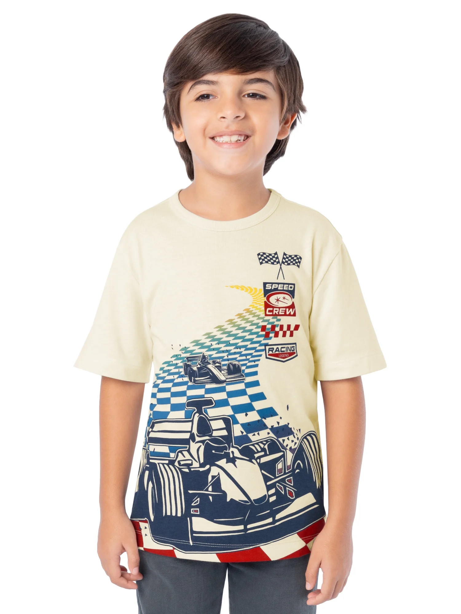 Wonder Nation Boy's Short Sleeve Elevated Graphic T-Shirt, Sizes 4-18 & Husky | Walmart (US)