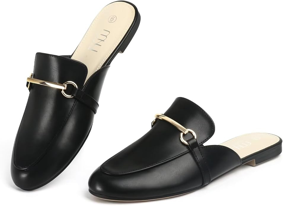 MUSSHOE Mules for Women Flats Comfortable Slip on Women Mules Backless Loafers | Amazon (US)