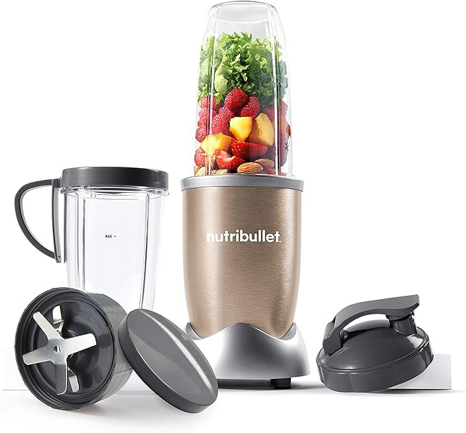 NutriBullet NBLP9 900W Blender Champagne Multi-Function Cold Beverage Smoothie Maker- 2 Cup Sizes... | Amazon (UK)