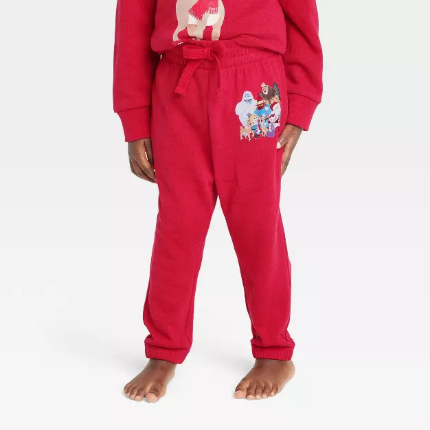 Toddler Rudolph the Red-Nosed Reindeer Jogger Pants - Red | Target