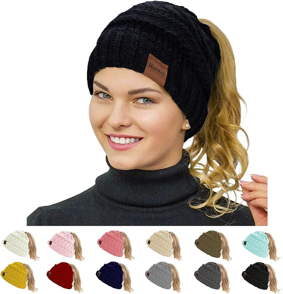 Rosoz 1&2 Packs Ponytail Beanie … Curated On LTK