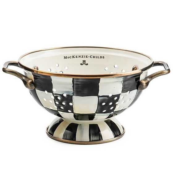 MacKenzie-Childs | Courtly Check Enamel Colander - Small | MacKenzie-Childs