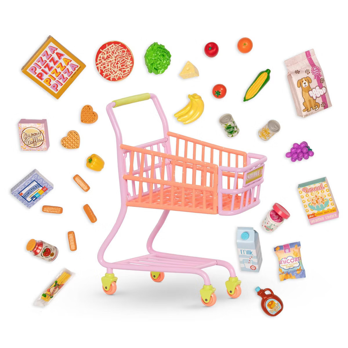 Glitter Girls Shopping Cart & Groceries Accessory Set for 14" Dolls | Target