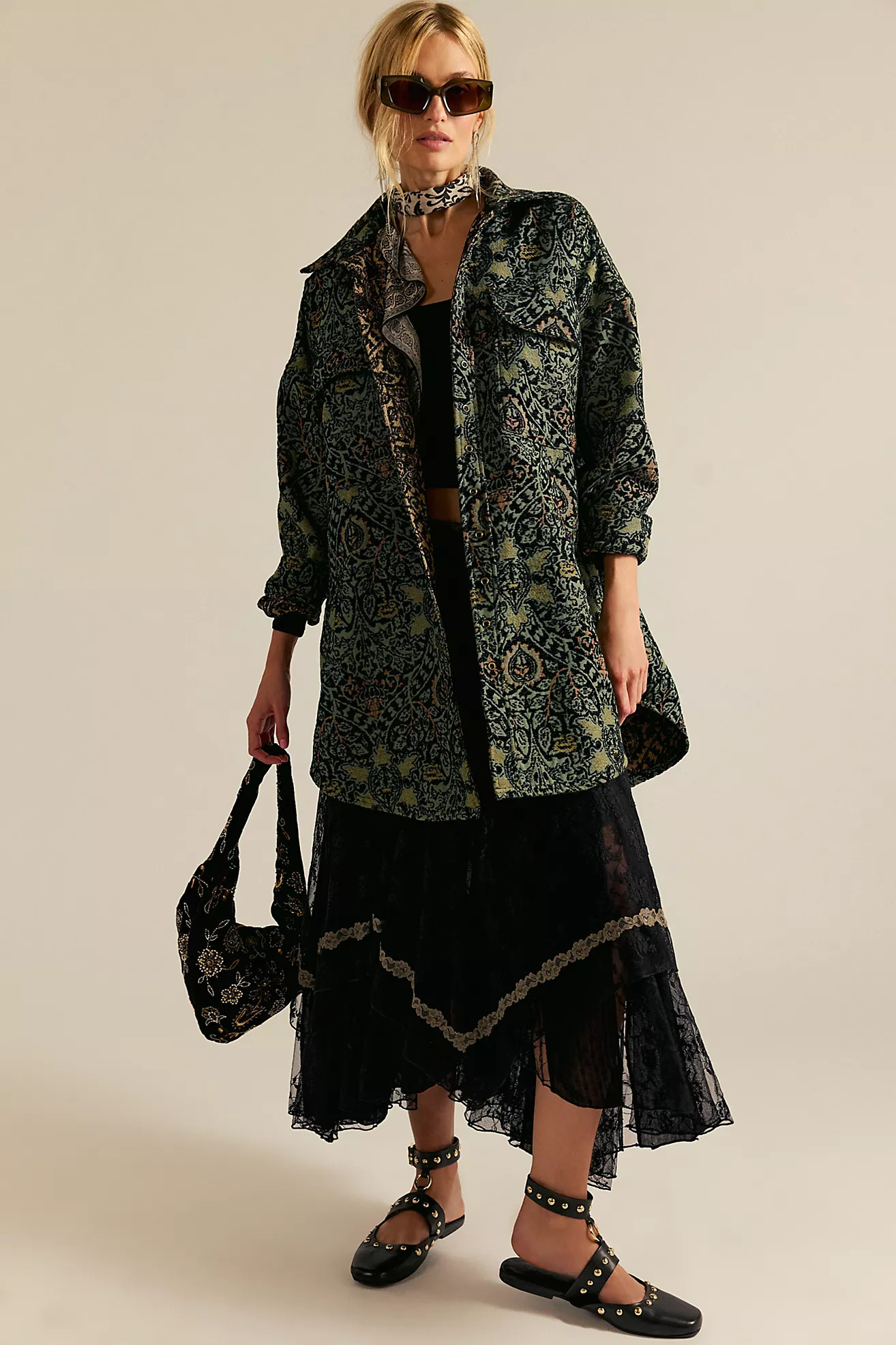 We The Free Tapestry Fog Jacquard Shirt | Free People (Global - UK&FR Excluded)