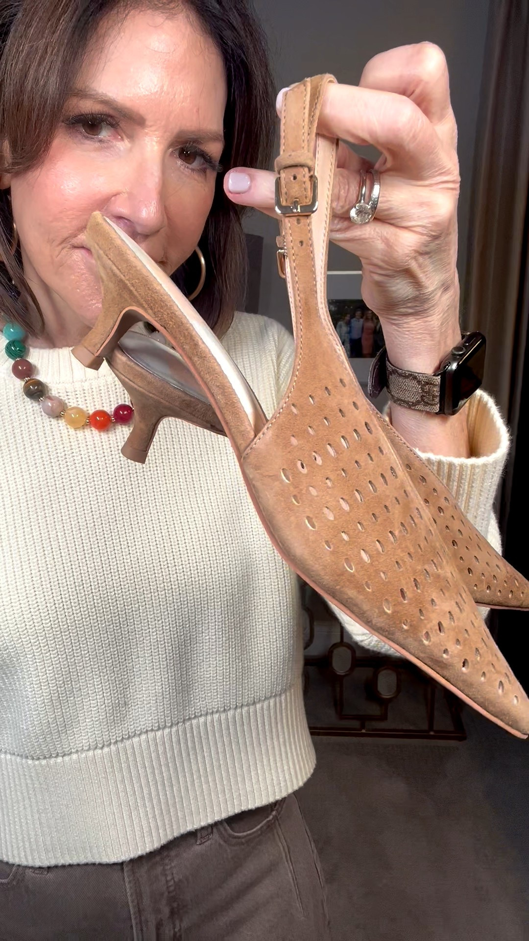 suede laser cut heels 

#LTKgrwm #LTKSeasonal #LTKootd