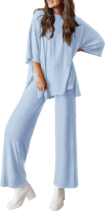 PRETTYGARDEN Two Piece Sets For Women Summer Fashion Lounge Matching Set 2025 Travel Vacation Air... | Amazon (US)