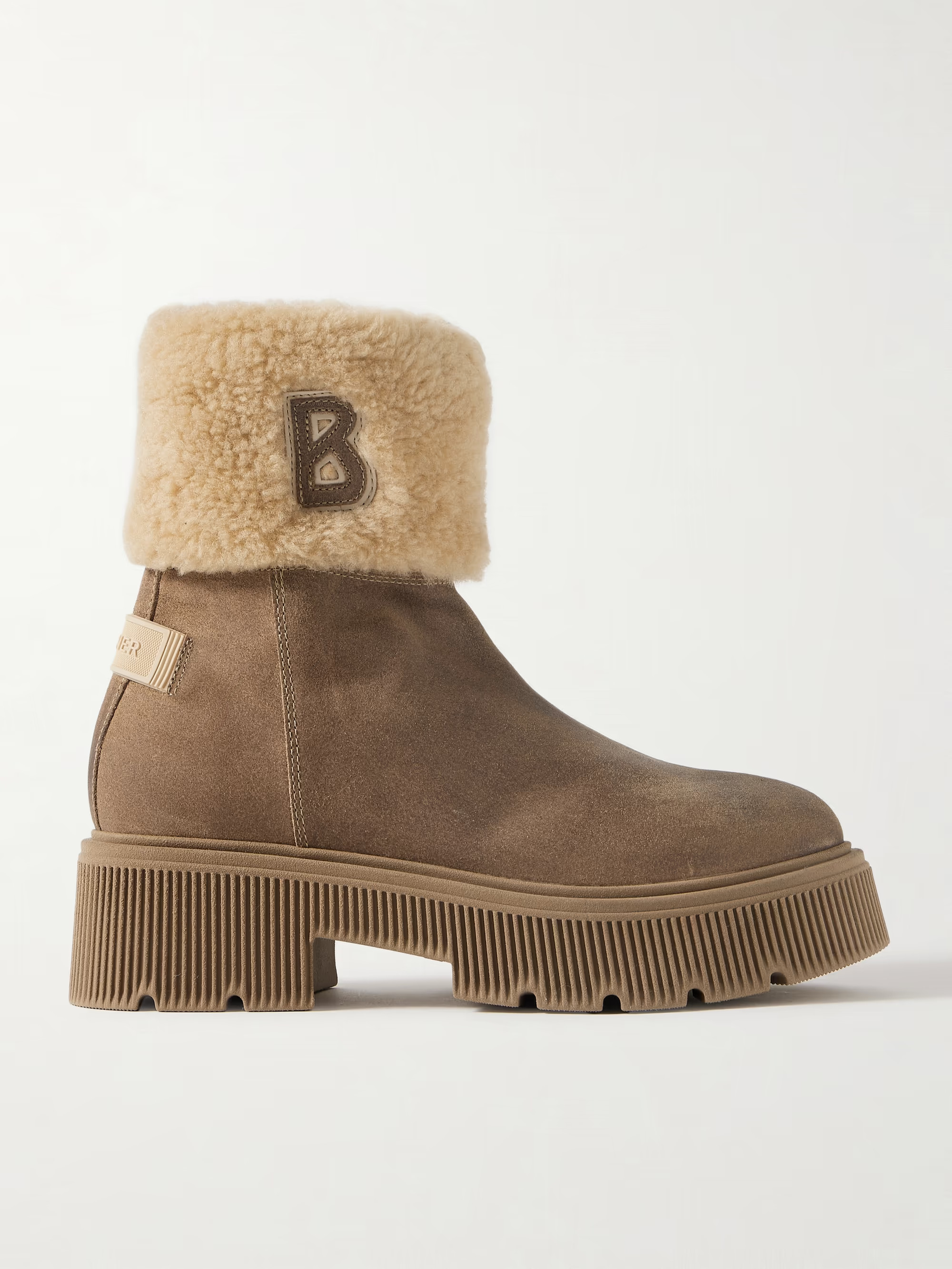 Turin shearling-trimmed suede boots | NET-A-PORTER (US)