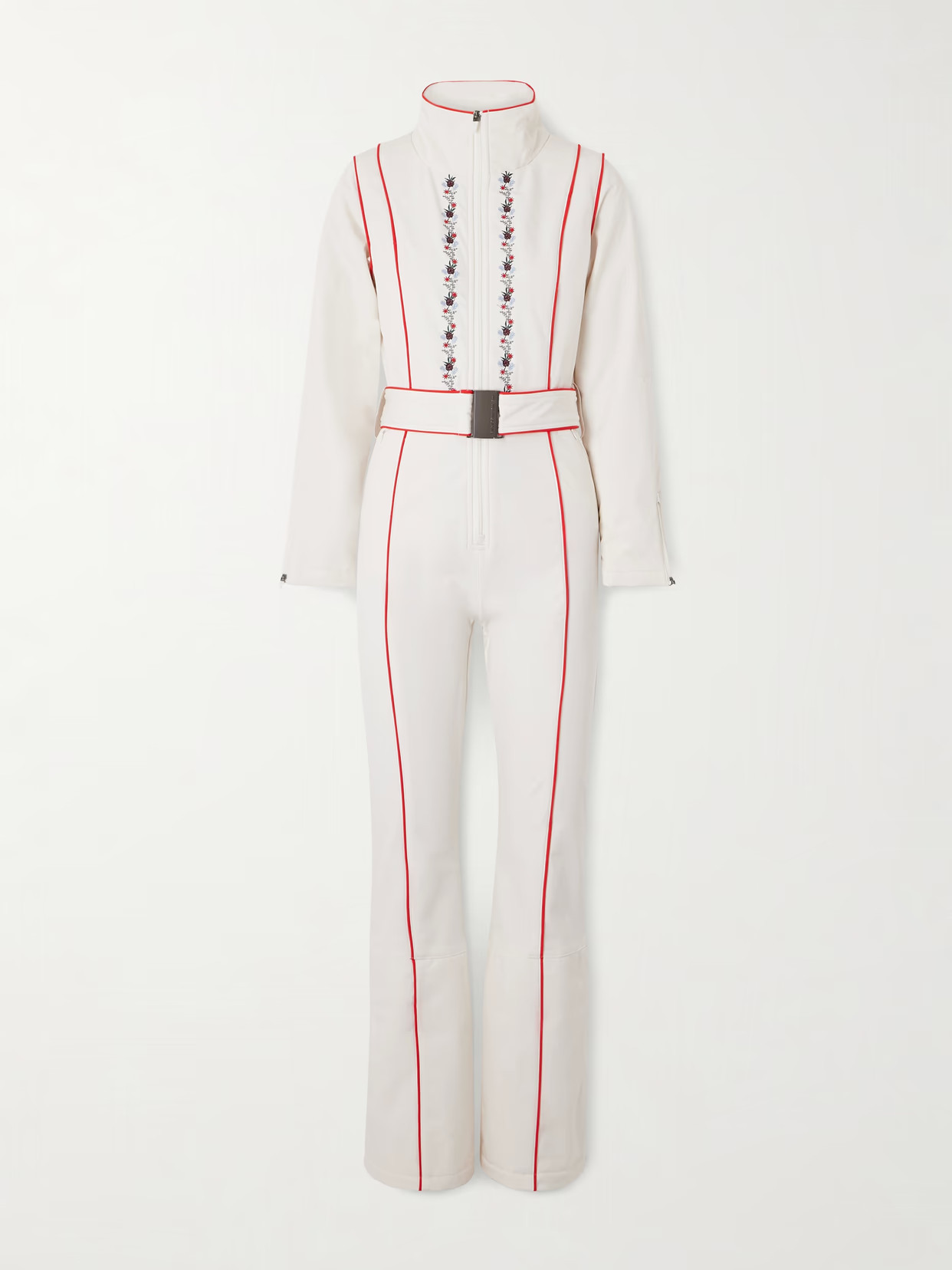 We Norwegians - + Markarian Belted Embroidered Ski Suit - Cream | NET-A-PORTER (US)