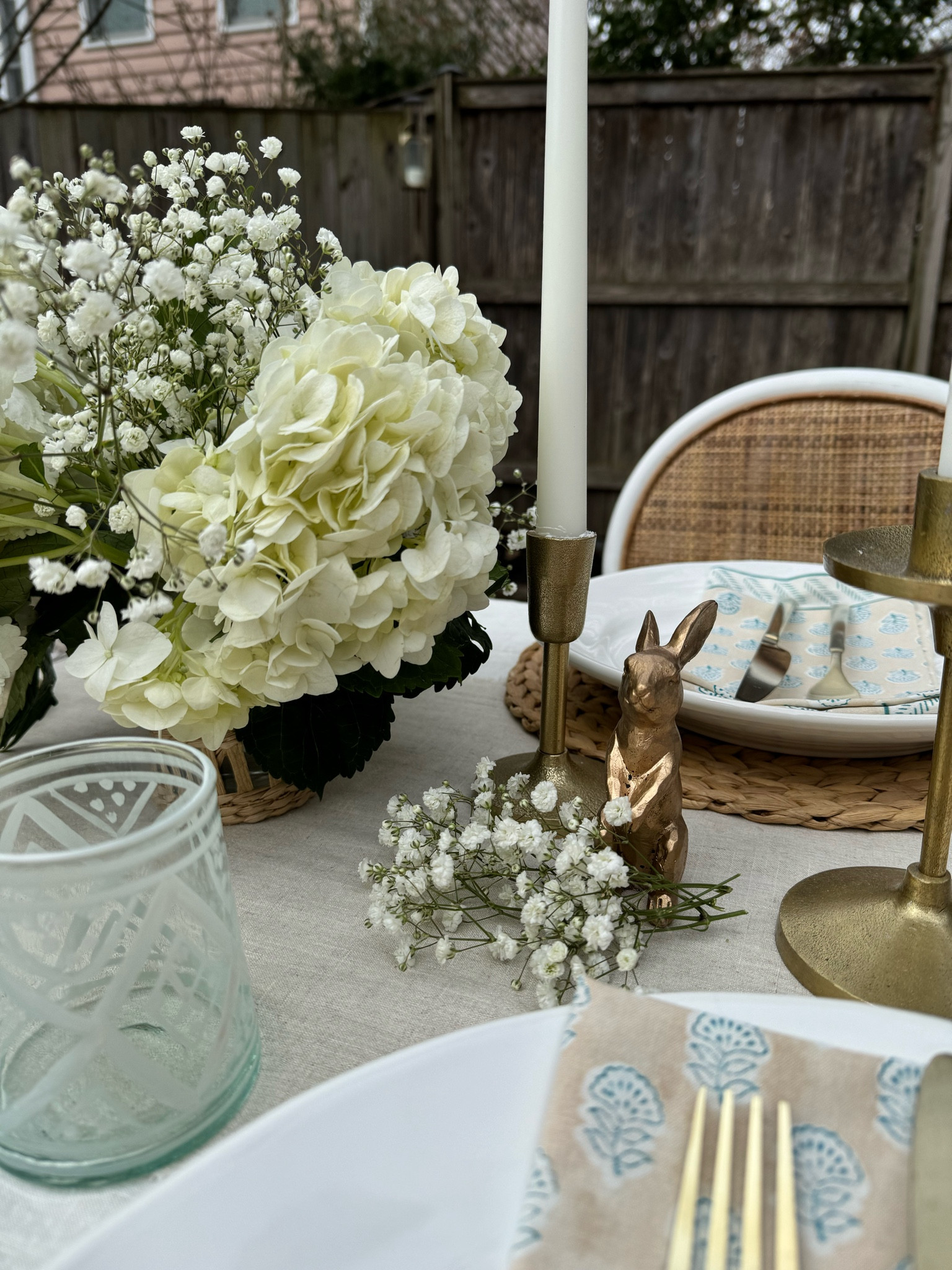 Easter Decor ✨ Easter table styling 

Tablescape for Easter dinner 

Easter decor, Easter dinner, tablecloth, gold Easter bunny, outdoor dining, taper candles, target style, Amazon home 



#LTKFindsUnder50 #LTKHome #LTKSeasonal