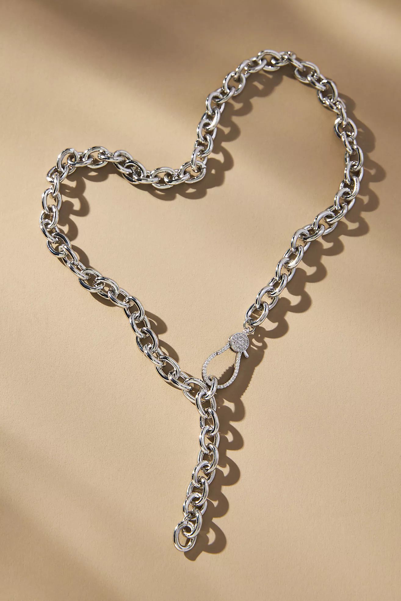 Large Pavé Link Chain Necklace | Anthropologie (US)