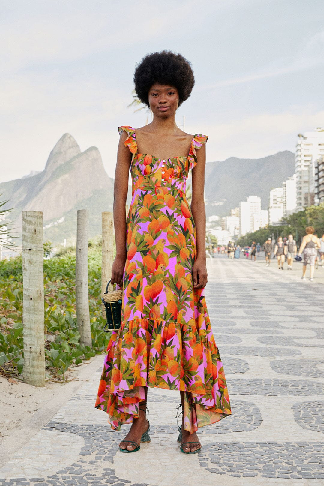 lilac mango macaws maxi dress | FarmRio (US)