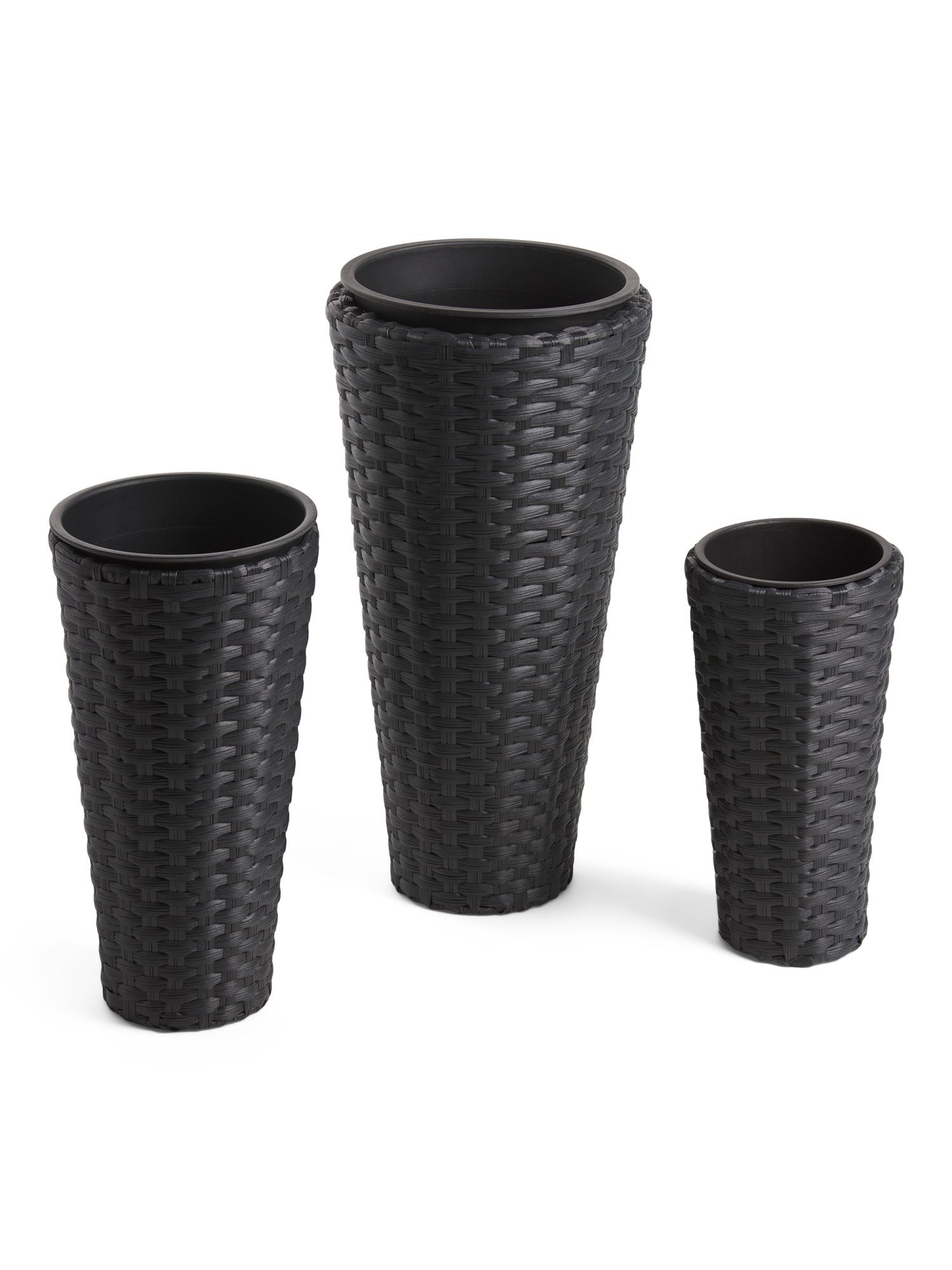 Set Of 3 Outdoor Polyrattan Planters | Mother's Day Gifts | Marshalls | Marshalls