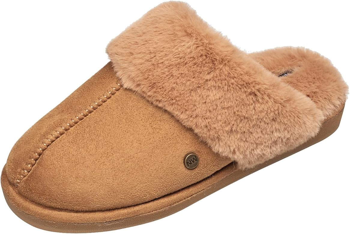 NINE WEST Scuff Slippers For Women, Extra Soft & Comfortable Winter House Shoes | Amazon (US)