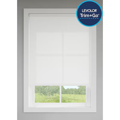 LEVOLOR  Trim+Go 37-in x 72-in White Light Filtering Cordless Roller Shade | Lowe's