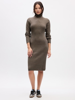 Turtleneck Rib Midi Sweater Dress | Gap (US)
