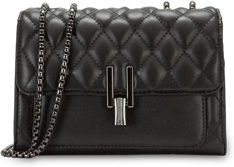 YXBQueen Womens Quilted Crossbody Purse Small Quilted Handbags Chain Bag Leather Purse | Amazon (US)