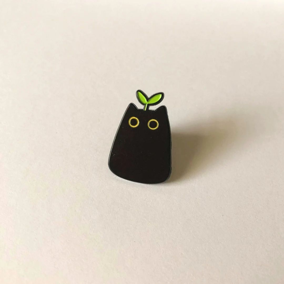 1" Sprout Cat Enamel Pin - Original Creator | Etsy (US)