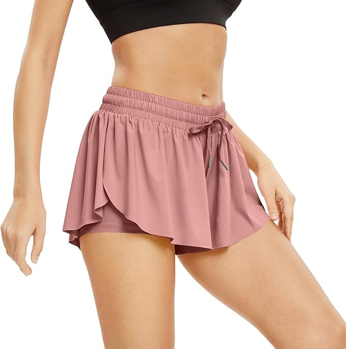 Blaosn Flowy Athletic Shorts for Women Gym Yoga Workout Running Short Pants Tennis Skort Skirt Cu... | Amazon (US)