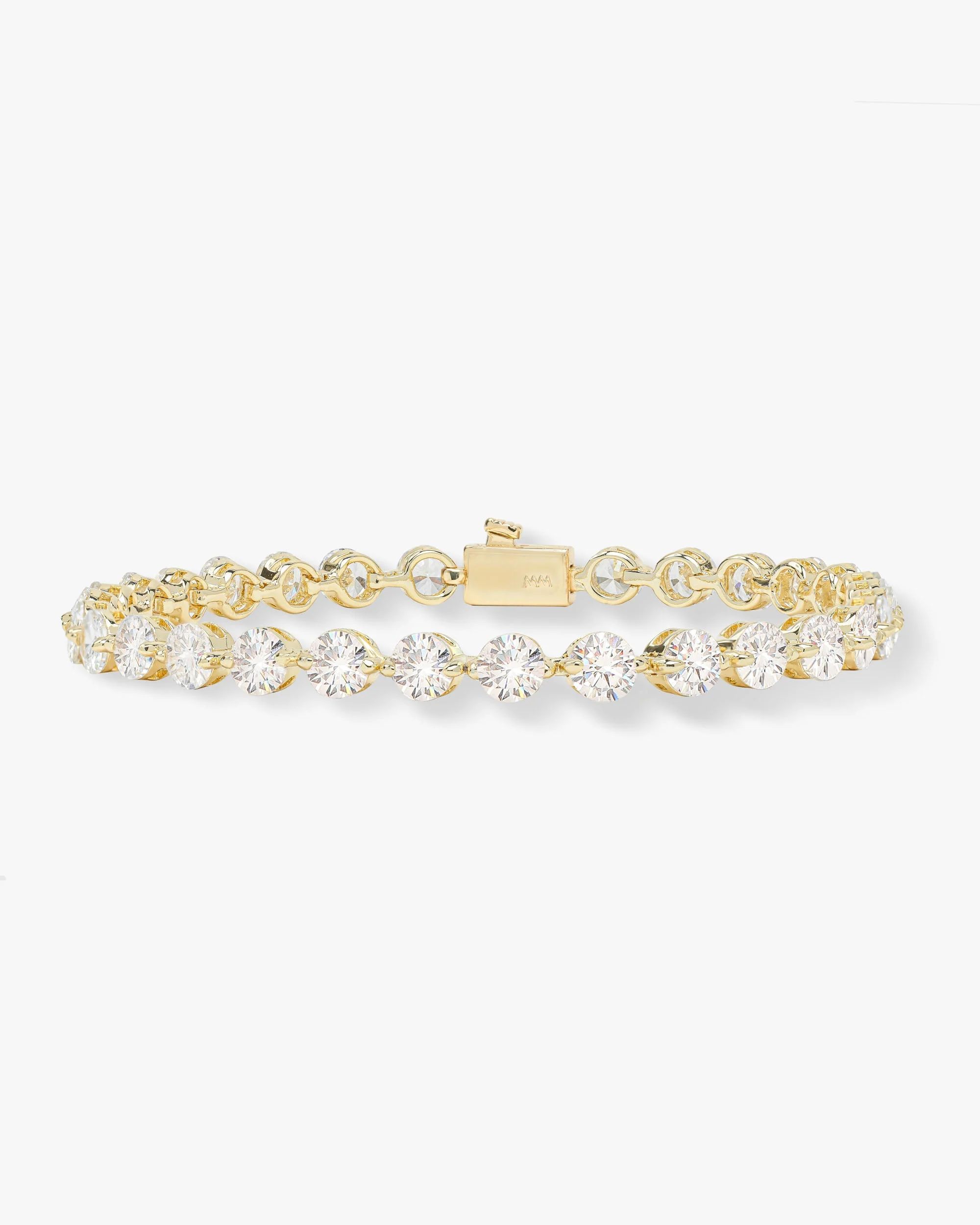 She's an Icon Tennis Bracelet - Gold|White Diamondettes | Melinda Maria