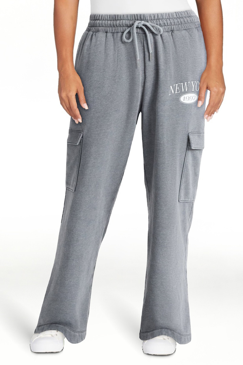 No Boundaries Washed Cargo Sweatpants, Women's | Walmart (US)