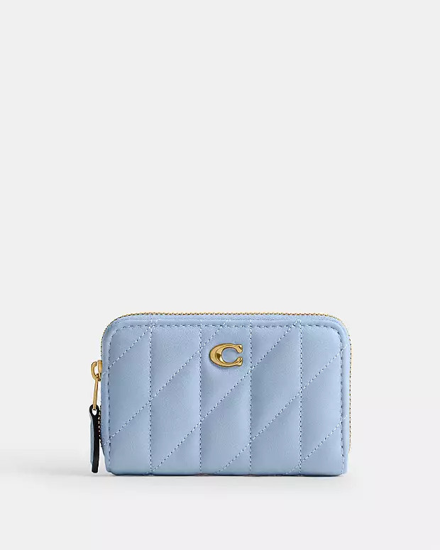 Essential Small Zip Around Card Case With Pillow Quilting | Coach (US)