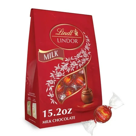 Lindt LINDOR Milk Chocolate Candy Truffles, 15.2 oz. Bag | Walmart (US)