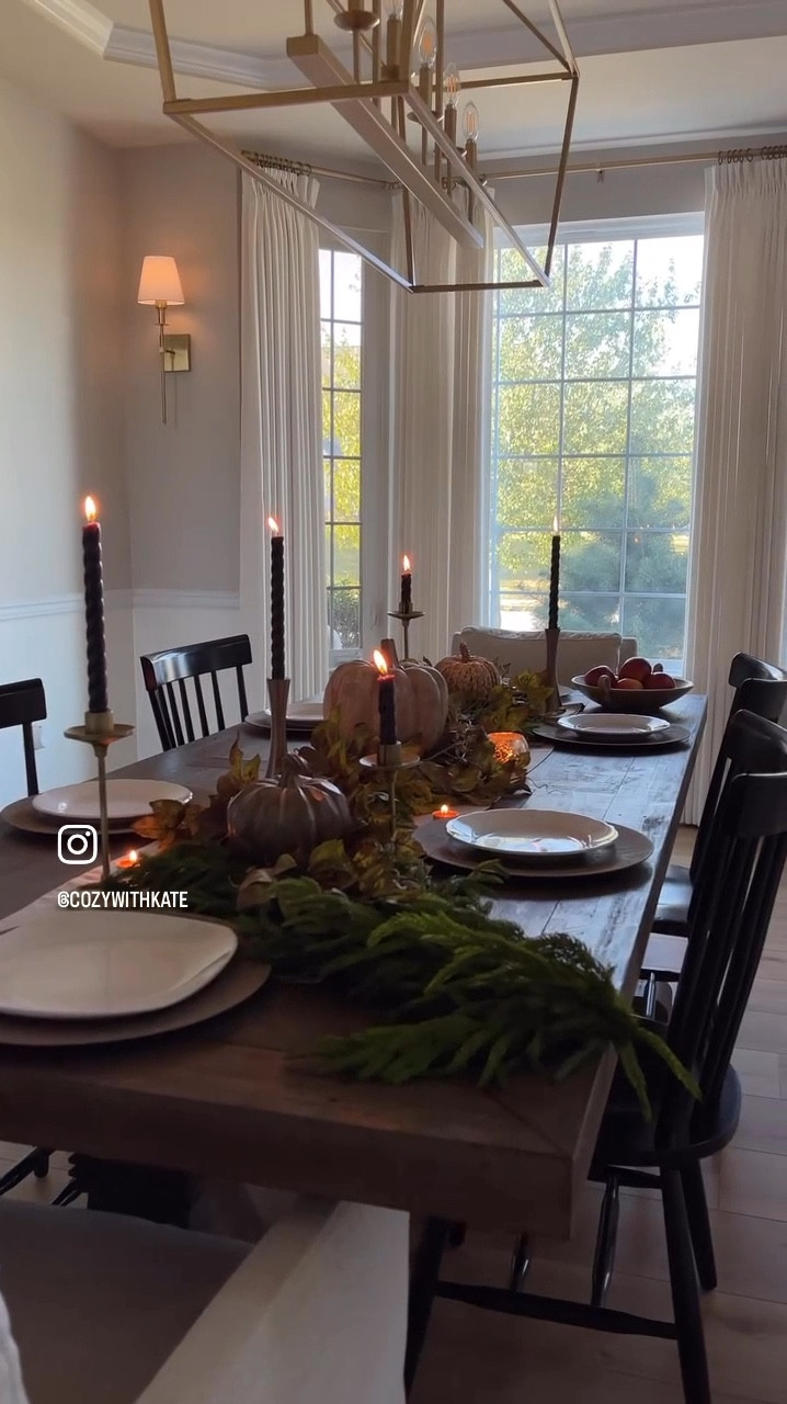 Fall | Thanksgiving table styling with Afloral. 
⭐️ Use code: COZYWITHKATE to save 20% 💰
⭐️ Use code: COZYWITHKATE to save 15% off my dining room curtains (Liz Linen collection color: Ivory White) 

#LTKSeasonal #LTKHome #LTKSaleAlert