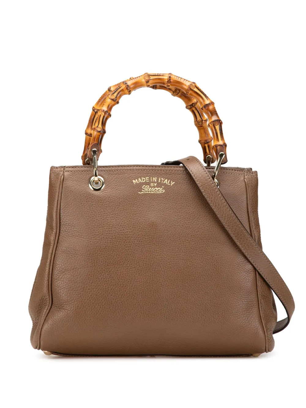 Gucci Pre-Owned 2000-2015 Small Leather Bamboo Shopper satchel - Brown | Farfetch Global