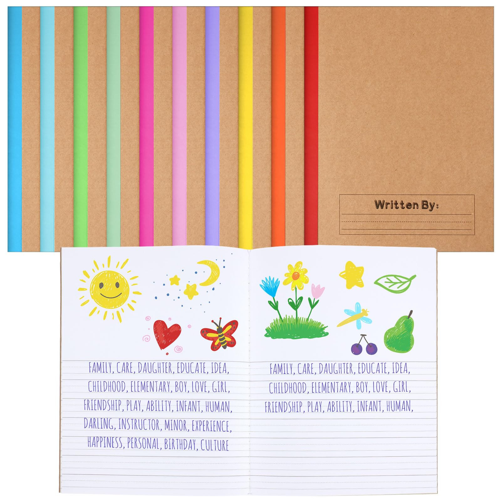 Henoyso 10 Pcs Primary Composition Notebook 9 3/4 x 7 1/2 Inch Kids Journal, Back to School Suppl... | Amazon (US)