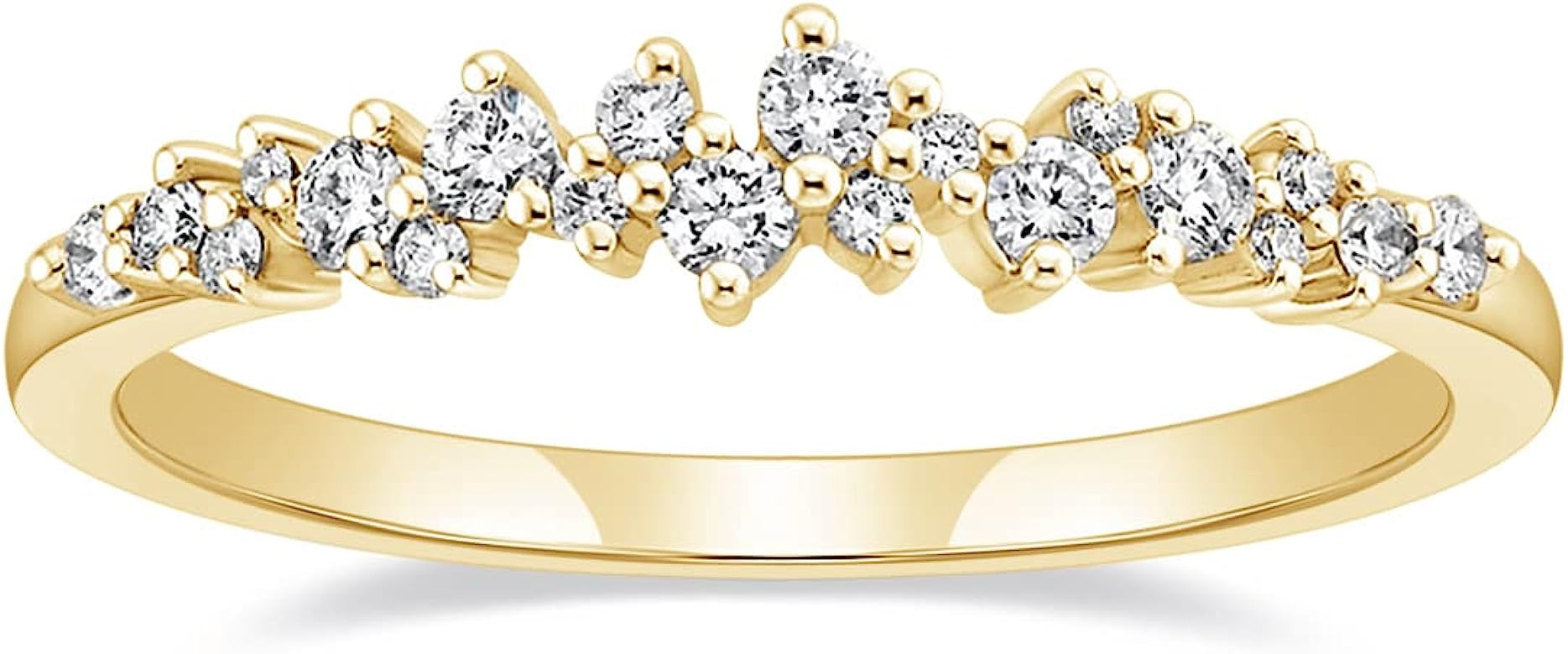 Mameloly Wedding Bands for Women Silver/Gold/Rose Gold Dainty Stackable CZ Cubic Zirconia Engagem... | Amazon (US)