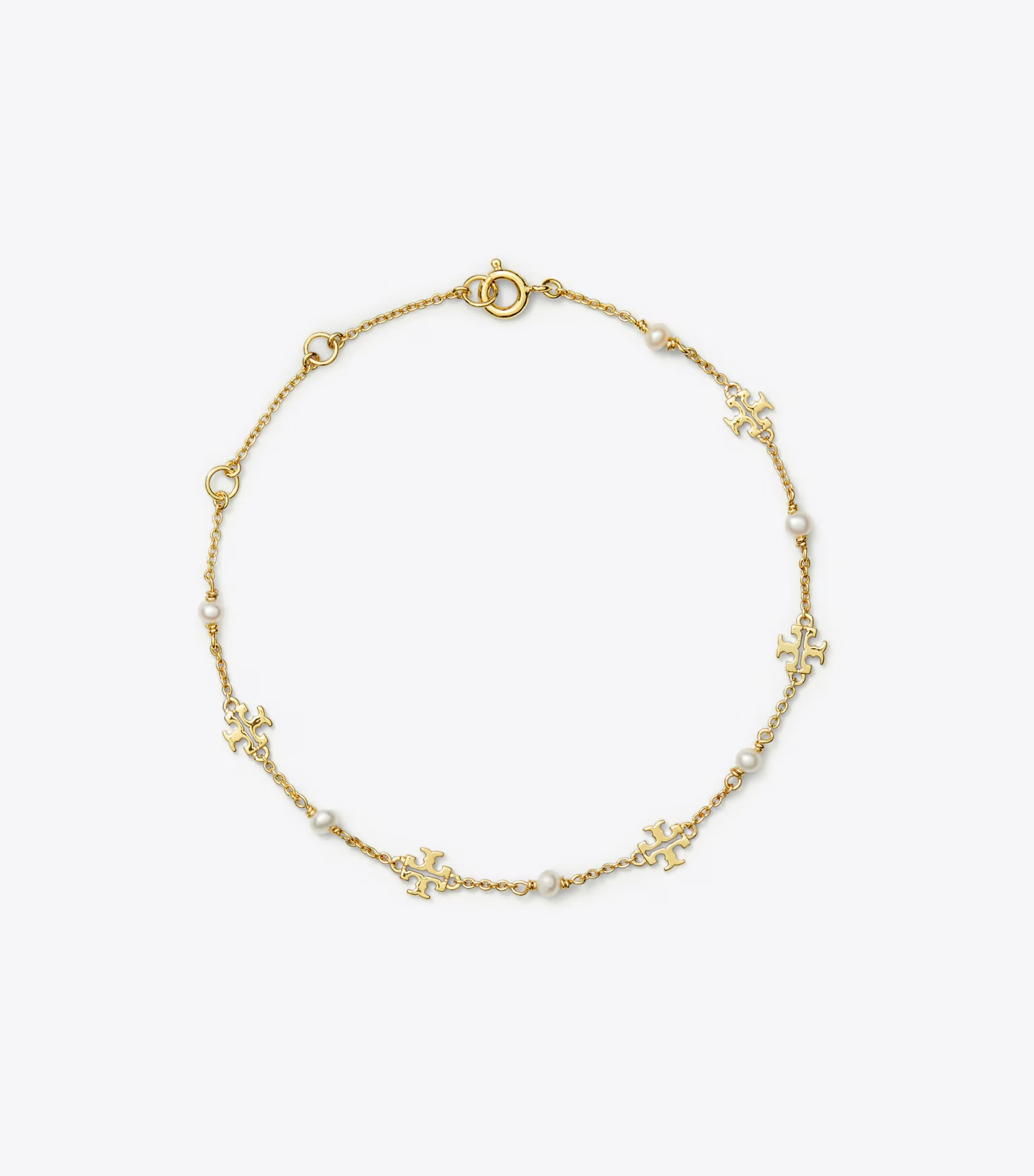 Kira Pearl Delicate Chain Bracelet: Women's Designer Bracelets | Tory Burch | Tory Burch (US)