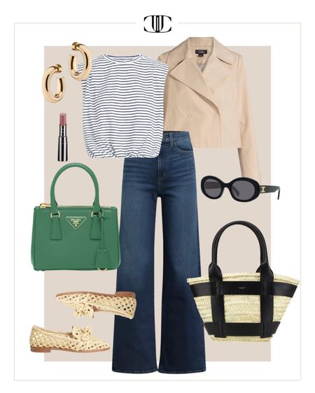 This cropped jacket matches perfectly to the raffia loafers. It’s pulled together with this great striped top adding dimension and interest  

Cropped top, stripes top, denim, raffia loafers, raffia bag, cropped jacket, mini bag, spring outfit, travel outfit, elevated look, summer look

#LTKstyletip #LTKover40 #LTKshoecrush