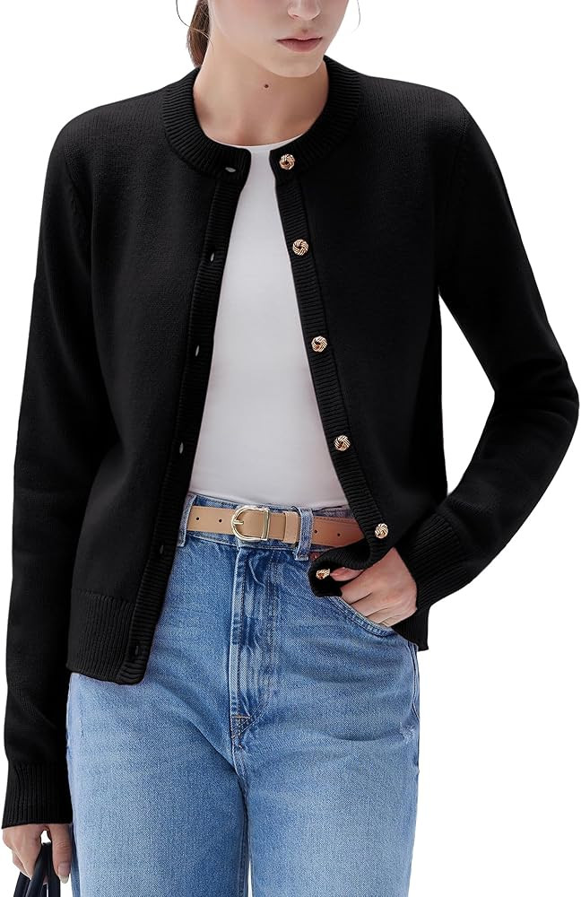 SUUKSESS Women Chunky Cashmere Cardigan Sweaters Trendy Fall Fashion Button Up Long Sleeve Knit O... | Amazon (US)