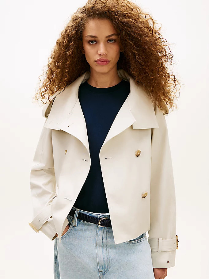 Water Repellent Short Trench Jacket | Tommy Hilfiger UK